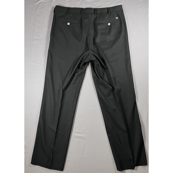 Peter Millar Mens Pants 35x29 Durham Performance Black Stretch Dress Pants Golf - Picture 4 of 13
